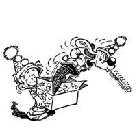A coloring page of boule et bill